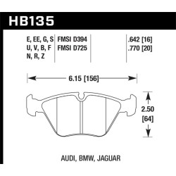Hawk 95-99 BMW M3 E36 TRACK READY Blue 9012 Race Front Brake Pads