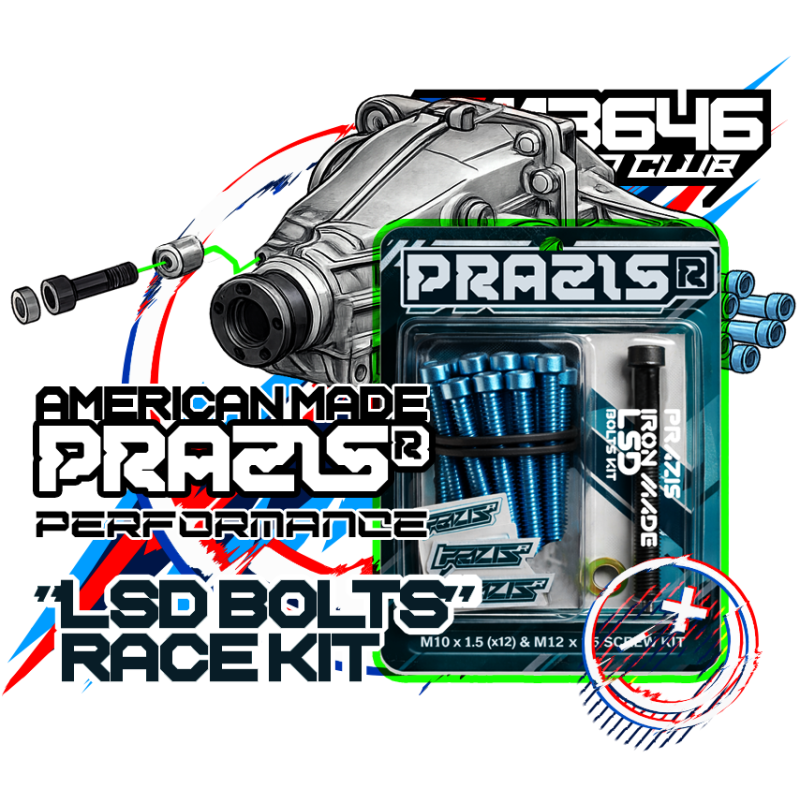 PRAZIS® M3 LSD DIFF HARDWARE MADE IN AMERICA! LSD UPGRADE PRO. RACING SUSPENSION DRIVE TRAIN LSD BOLT KIT